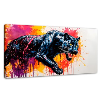 Foto 1 | Foto 1 | Cuadro Decorativo Canvas Pantera Colores 120x60