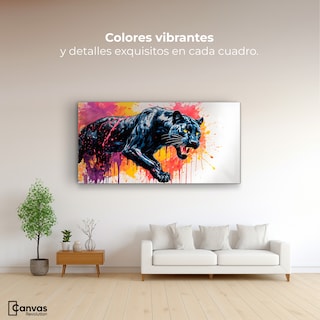 Foto 2 | Foto 2 | Cuadro Decorativo Canvas Pantera Colores 120x60
