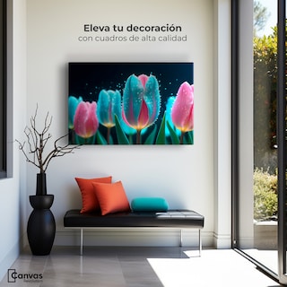Foto 3 | Foto 3 | Cuadro Decorativo Canvas Tulipanes Fragancia 90x60