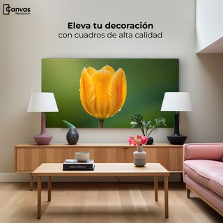 Foto 3 | Foto 3 | Cuadro Decorativo Canvas Tulipán En Verde 120x60