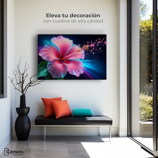 Foto 3 | Foto 3 | Cuadro Decorativo Canvas Aura Hibisco Mágico 90x60