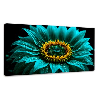 Foto 1 | Foto 1 | Cuadro Decorativo Canvas Girasol Aguamarina 120x60