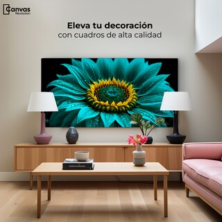Foto 3 | Foto 3 | Cuadro Decorativo Canvas Girasol Aguamarina 120x60