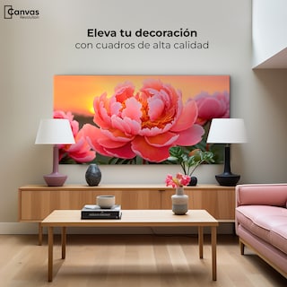 Foto 3 | Foto 3 | Cuadro Decorativo Canvas Peonía Rosa Eterno 120x60
