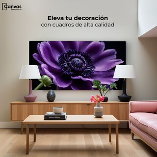 Foto 3 | Foto 3 | Cuadro Decorativo Canvas Anémona Violeta 120x60