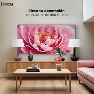 Foto 3 | Foto 3 | Cuadro Decorativo Canvas Peonía Rosa Abierta 120x60