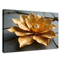 Cuadro Decorativo Canvas Loto Oro Místico 90x60
