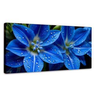 Foto 1 | Foto 1 | Cuadro Decorativo Canvas Delphinium Azul 120x60