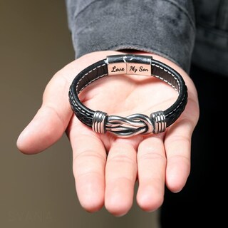Foto 3 | Foto 3 | Pulsera de Piel de Hombre De Plata Regalos para mi Hijo