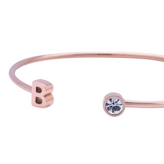 Foto 3 | Foto 3 | Pulsera tipo Brazalete Luckyly Baño de Oro Rosa 18k Sonia Letra B para Mujer