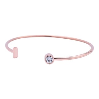 Foto 2 | Foto 2 | Pulsera tipo Brazalete Luckyly Baño de Oro Rosa 18k Sonia Letra I para Mujer