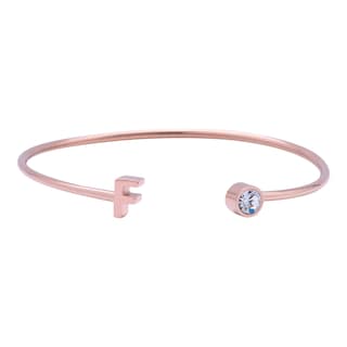 Foto 1 | Foto 1 | Pulsera Luckly Letra F color Oro Rosa para Mujer
