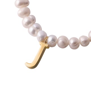 Foto 2 | Foto 2 | Pulsera de Perlas Baño de Oro 18k LuckyLy Galia Letra J para Mujer
