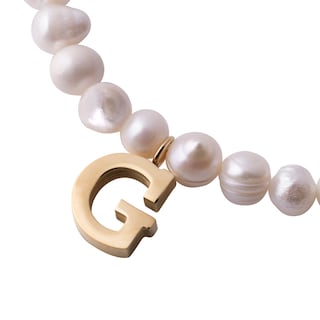 Foto 2 | Foto 2 | Pulsera de Perlas Baño de Oro 18k LuckyLy Galia Letra G para Mujer