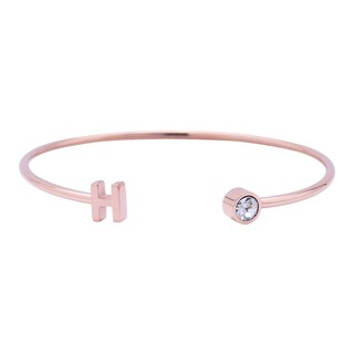 Foto 1 | Foto 1 | Pulsera LuckyLy Baño de Oro Rosa 18k Sonia Letra H para Mujer