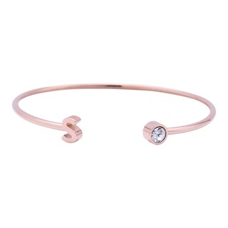 Foto 1 | Foto 1 | Pulsera tipo Brazalete LuckyLy Baño de Oro Rosa 18k Sonia Letra S para Mujer