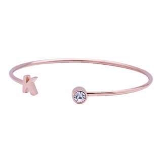 Foto 2 | Foto 2 | Pulsera tipo Brazalete LuckyLy Baño de Oro Rosa 18k Sonia Letra K para Mujer