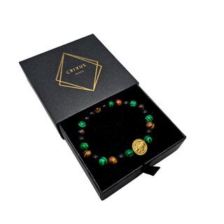 Foto 3 | Foto 3 | Pulsera San Benito de Ojo De Tigre Malaquita y Ónix