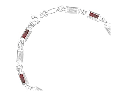 Foto 2 | Foto 2 | Pulsera Cuadritos Horoz Plata 925 Cp594 18 cm