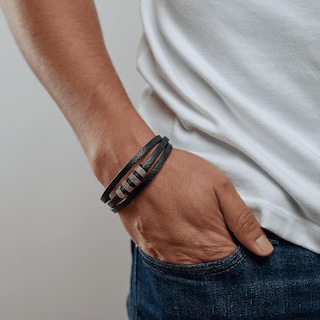 Foto 5 | Foto 5 | Pulsera de Piel Luckman Max para Hombre