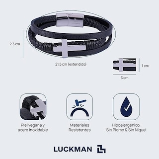 Foto 5 | Foto 5 | Pulsera de Cruz Luckman Saul para Hombre