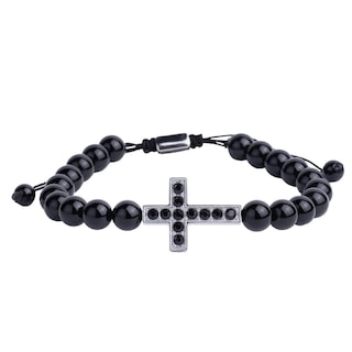 Foto 1 | Foto 1 | Pulsera para Hombre de Cruz Jade Negro Luckman