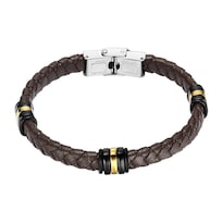 Pulsera de Acero Inoxidable Enso para Hombre Color Café