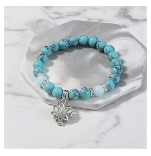 Foto 2 | Foto 2 | 1 Par Pulsera Luminosa De Flor De Loto Para Parejas Brilla, Azul/gris