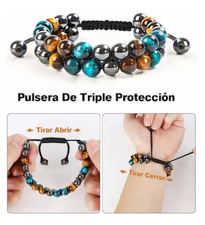 Foto 3 | Foto 3 | Pulsera Buena Suerte Joyeria Obsidiana Hematita Ojo De Tigre