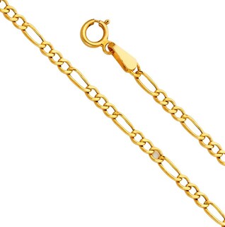 Foto 5 | Foto 5 | Pulsera de Oro 10k Italiana Fígaro 3x1 de 18 cm 2.0 mm y 0.7 g para Mujer