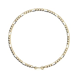 Foto 8 | Foto 8 | Pulsera de Oro 10k Italiana Fígaro 3x1 de 18 cm 2.0 mm y 0.7 g para Mujer