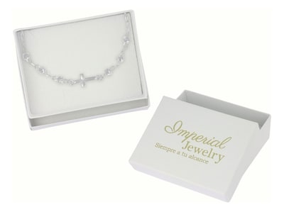 Foto 4 | Foto 4 | Pulsera De Plata 925 Con Cruz Y Bola Diamantada 18 Cm