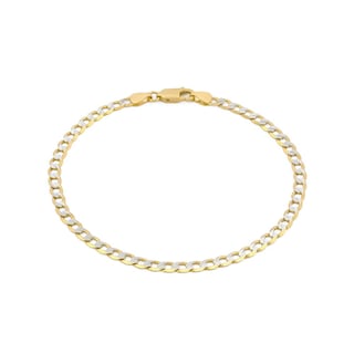 Foto 1 | Foto 1 | Pulso Barbada Diamantada 3.5 Mm 18.5 Cm Oro Sólido 14k