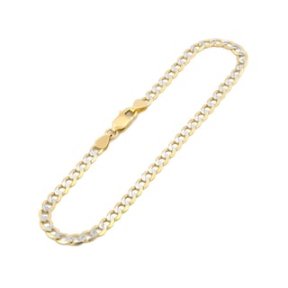 Foto 2 | Foto 2 | Pulso Barbada Diamantada 3.5 Mm 18.5 Cm Oro Sólido 14k