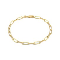 Pulsera Clip 3 Mm Oro Solido 14k