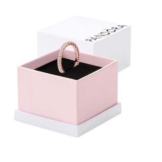 Foto 1 | Foto 1 | Anillo Pandora Halo Sparkle & Hearts Chapado En Oro Rosa De 14 Quilates - Venta Internacional.