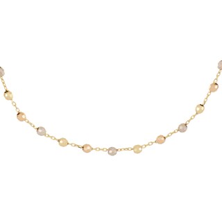 Foto 2 | Foto 2 | Pulsera Zekie 7032 Oro 14k 3 Colores 18 Cms Con Bolitas