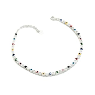 Foto 2 | Foto 2 | Pulsera Artesanal De Plata Otras Manos Con Ojos Multicolor De Zirconia