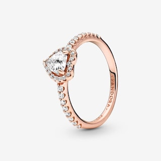 Foto 2 | Foto 2 | Anillo Pandora Sparkling Elevated Heart Oro Rosado 14 K - Venta Internacional