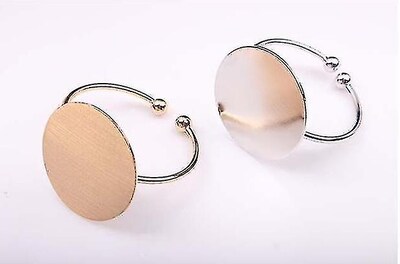 Foto 3 | Foto 3 | Pulsera Huoguo Classic Abierta Cepillada Redonda Chapada En Plata - Venta Internacional.