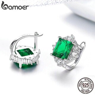 Foto 4 | Foto 4 | Pendientes Huoguo Classic De Plata De Ley 925 Con Circonita Verde - Venta Internacional.