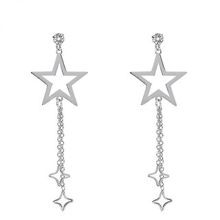 Foto 1 | Foto 1 | Pendientes Huoguo Con Forma De Estrella De Plata De Ley 925 Para Mujer - Venta Internacional.