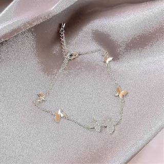 Foto 1 | Foto 1 | Pulsera Huoguo Crystal Butterfly En Plata De Ley - Venta Internacional.