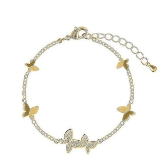 Foto 4 | Foto 4 | Pulsera Huoguo Crystal Butterfly En Plata De Ley - Venta Internacional.