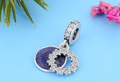 Foto 2 | Foto 2 | Colgantes De Pulsera De Plata De Ley 925 Con Estrellas Inspiradoras - Venta Internacional.