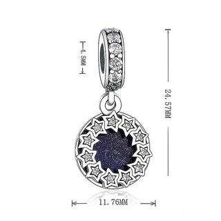 Foto 4 | Foto 4 | Colgantes De Pulsera De Plata De Ley 925 Con Estrellas Inspiradoras - Venta Internacional.