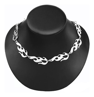 Foto 2 | Foto 2 | Collar en Forma de Llamas Unisex de Acero Inoxidable