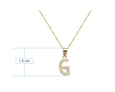 Foto 2 | Foto 2 | Collar con Letra G de Oro 10k Horoz M1728