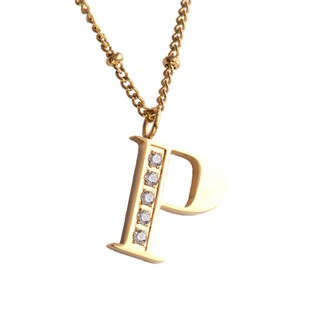 Foto 3 | Foto 3 | Collar con Dije Letra P Luckyly color Dorado