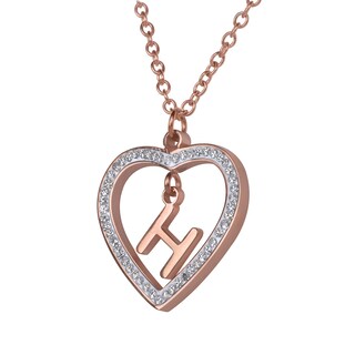 Foto 2 | Foto 2 | Collar de Corazón Luckyly Baño de Oro Rosa 18k Adina Letra H para Mujer
